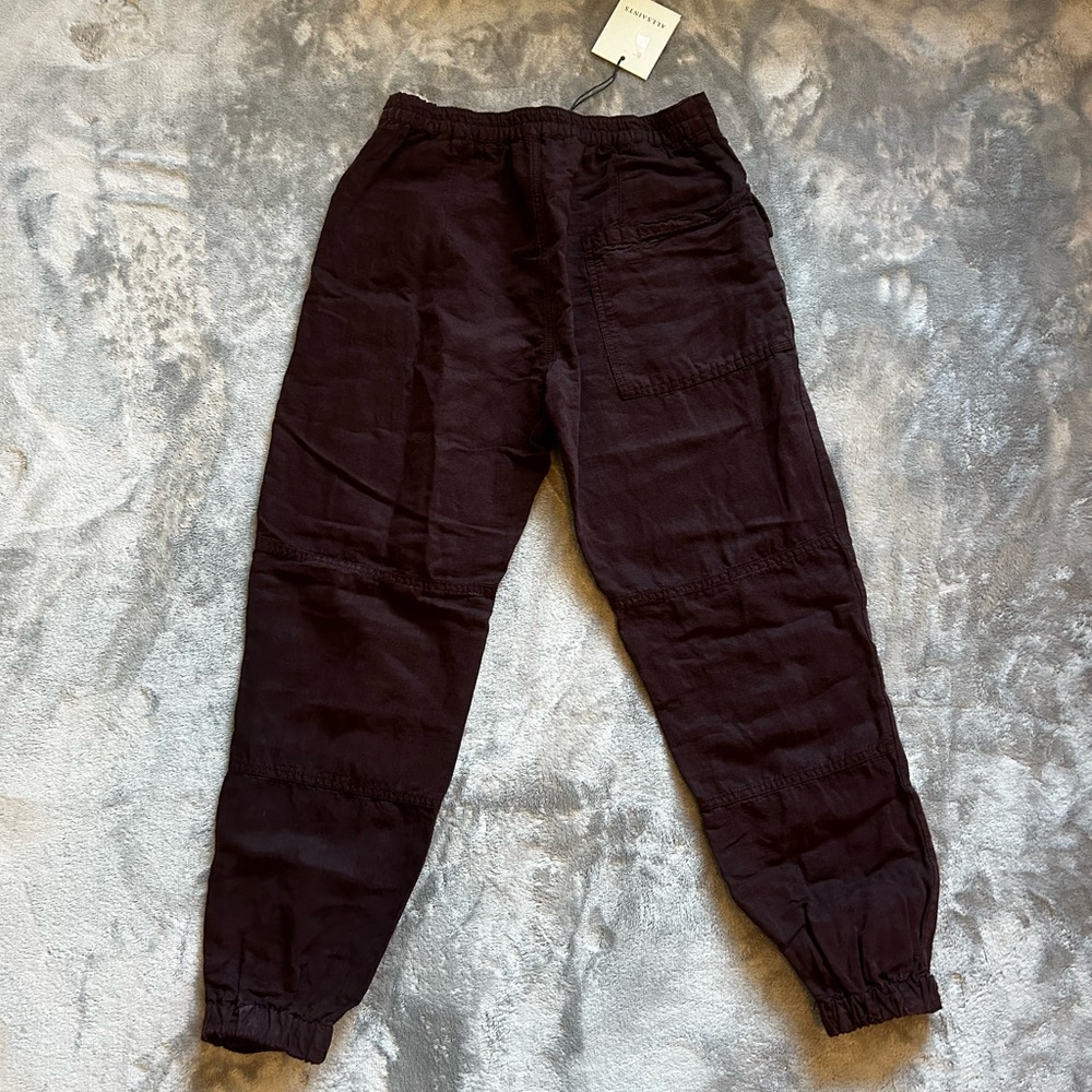 All Saints Val Cargo Joggers in Dark Wine - Picture 5 of 8